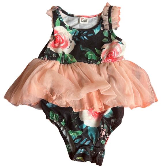 Patpat NWT 9-12M Tank Mesh Dresses Floral - Picture 1 of 5